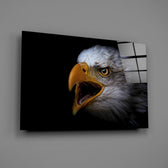 Screaming eagle panel bringing executive intensity to a contemporary living space