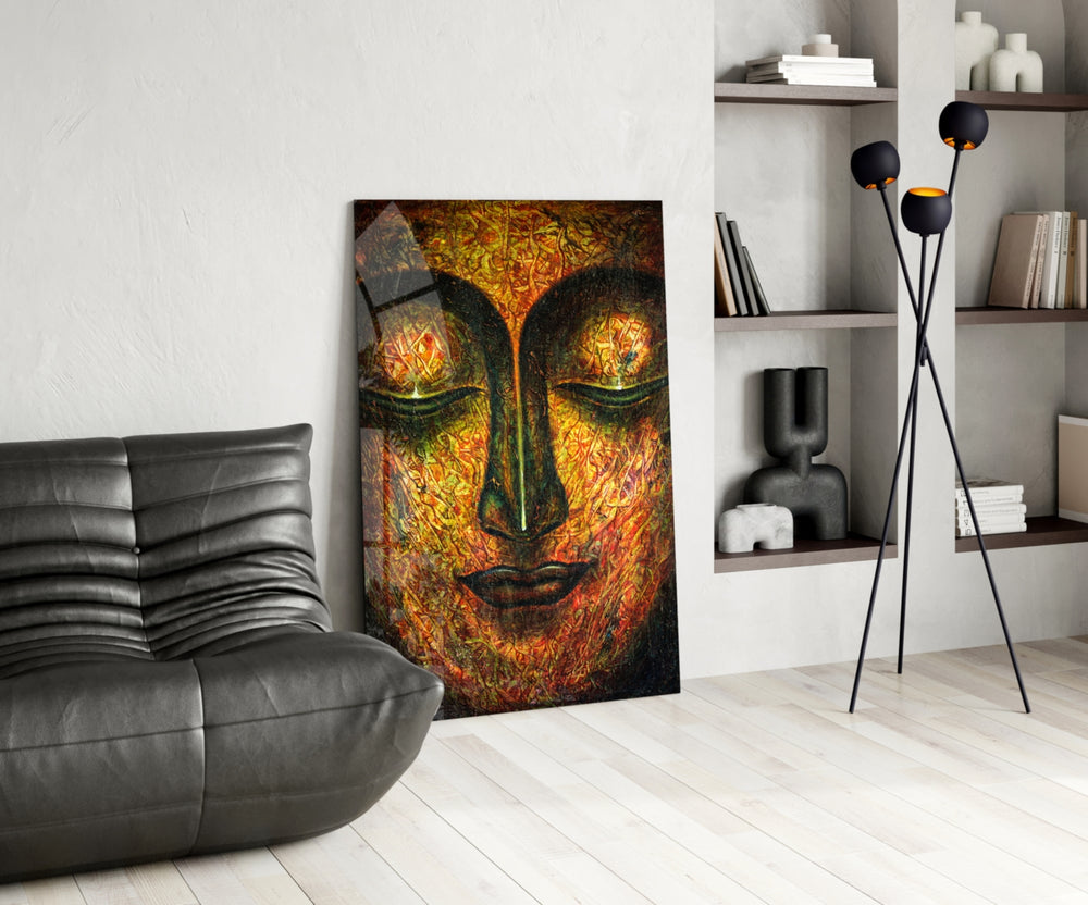 Sculpture panel adding spiritual palette to a yoga studio