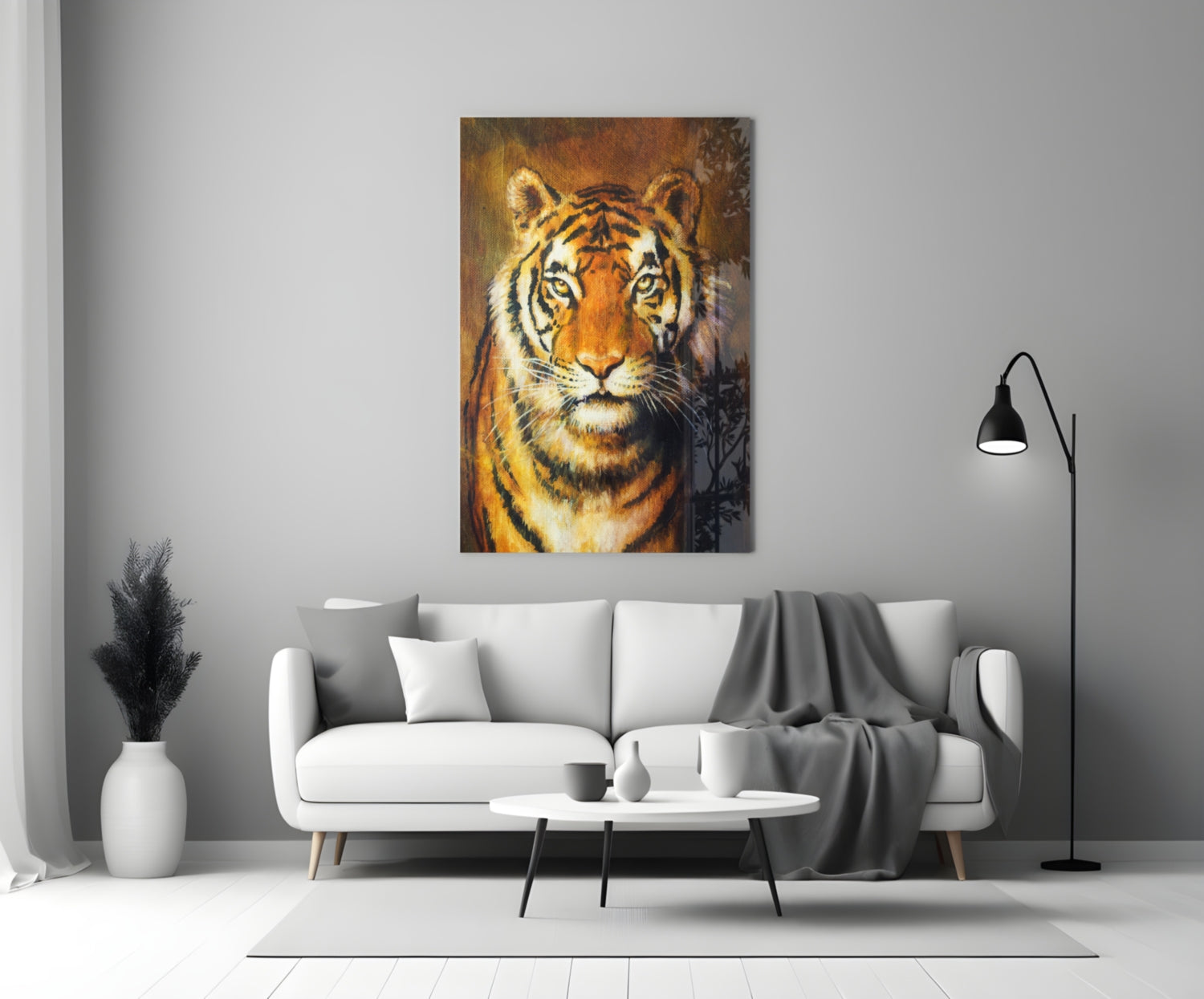 Tiger Glass Wall Art.
