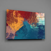 Color-block panel bringing imaginative pulse to a contemporary living space