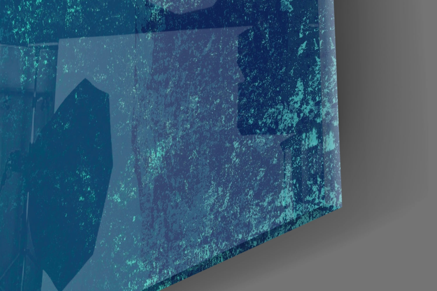 Abstract Colors Glass Wall Art.