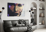 Women's glass wall art styled in a creative studio