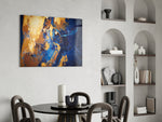 Abstract Colors panel adding collector taste to a lounge