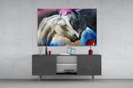 Horse panel catching low light to reveal its romantic chiaroscuro