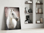 Horse glass print enhancing an entry hall with quiet strength