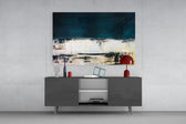 Abstract Colors panel catching soft light to reveal its painterly grain