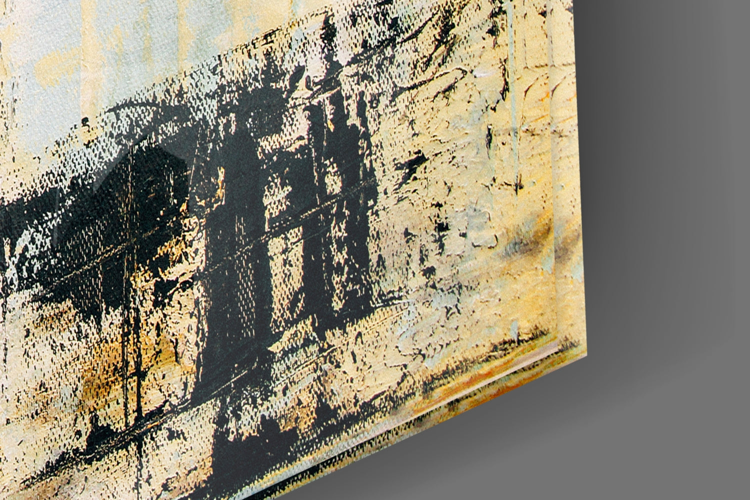 Abstract Colors Glass Wall Art.