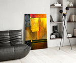 Abstract Colors panel adding creative pulse to a home office