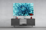 Micro Flower panel catching daylight to reveal its turquoise petals