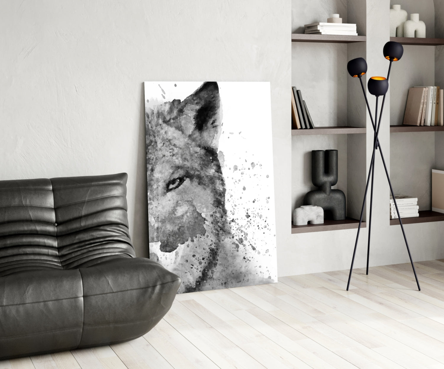 Wolf Glass Wall Art.