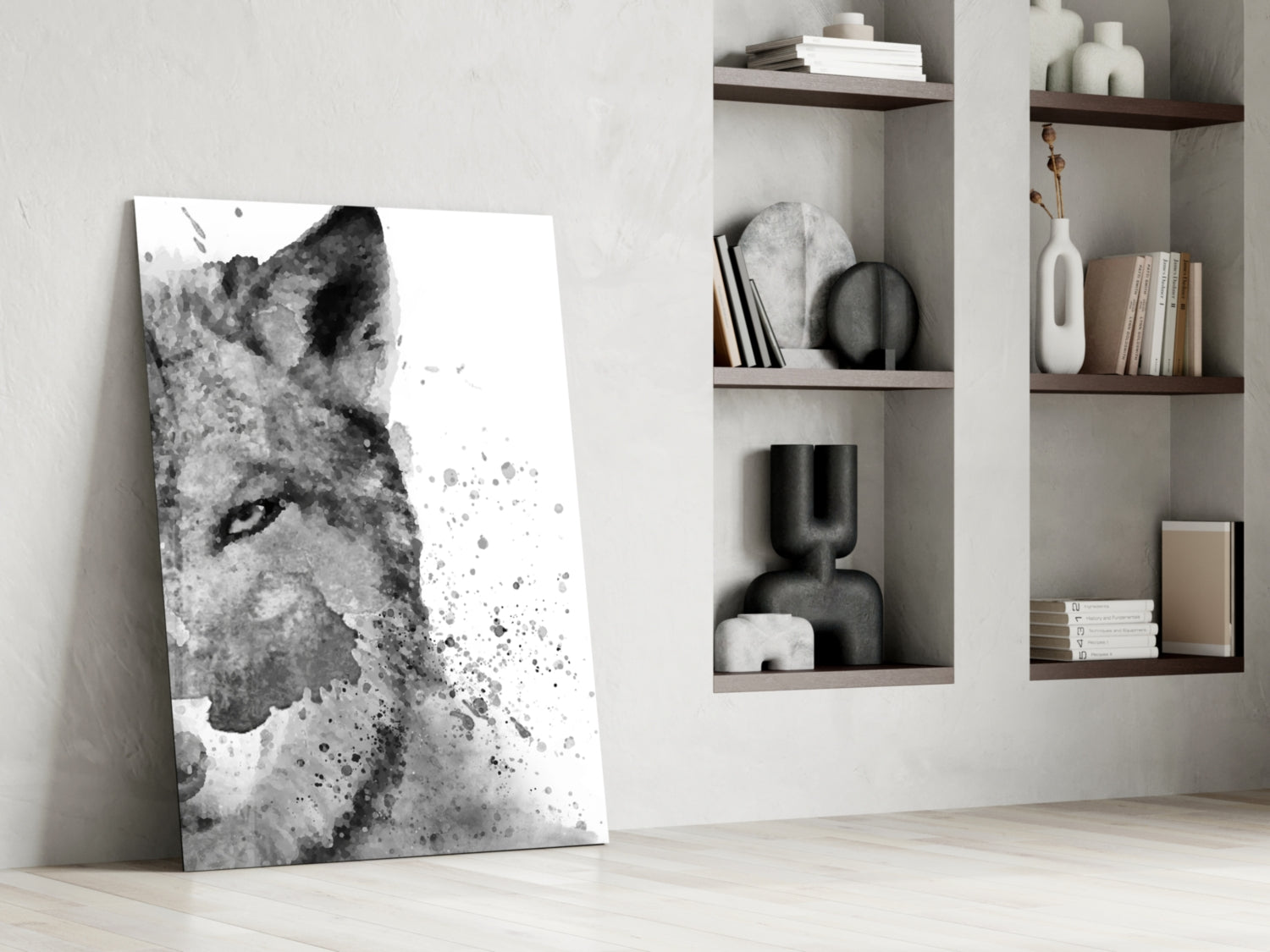 Wolf Glass Wall Art.