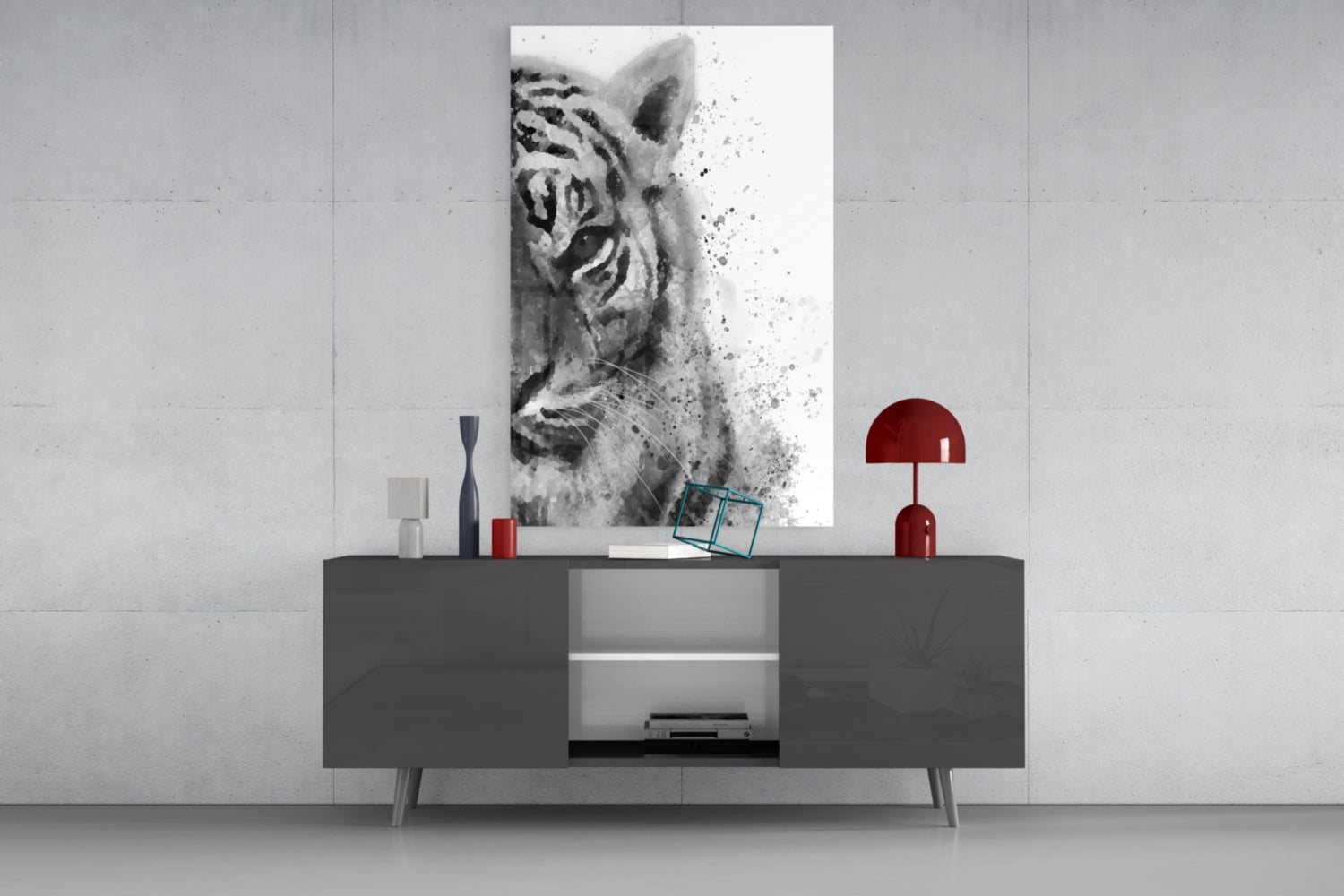 Tiger Glass Wall Art.