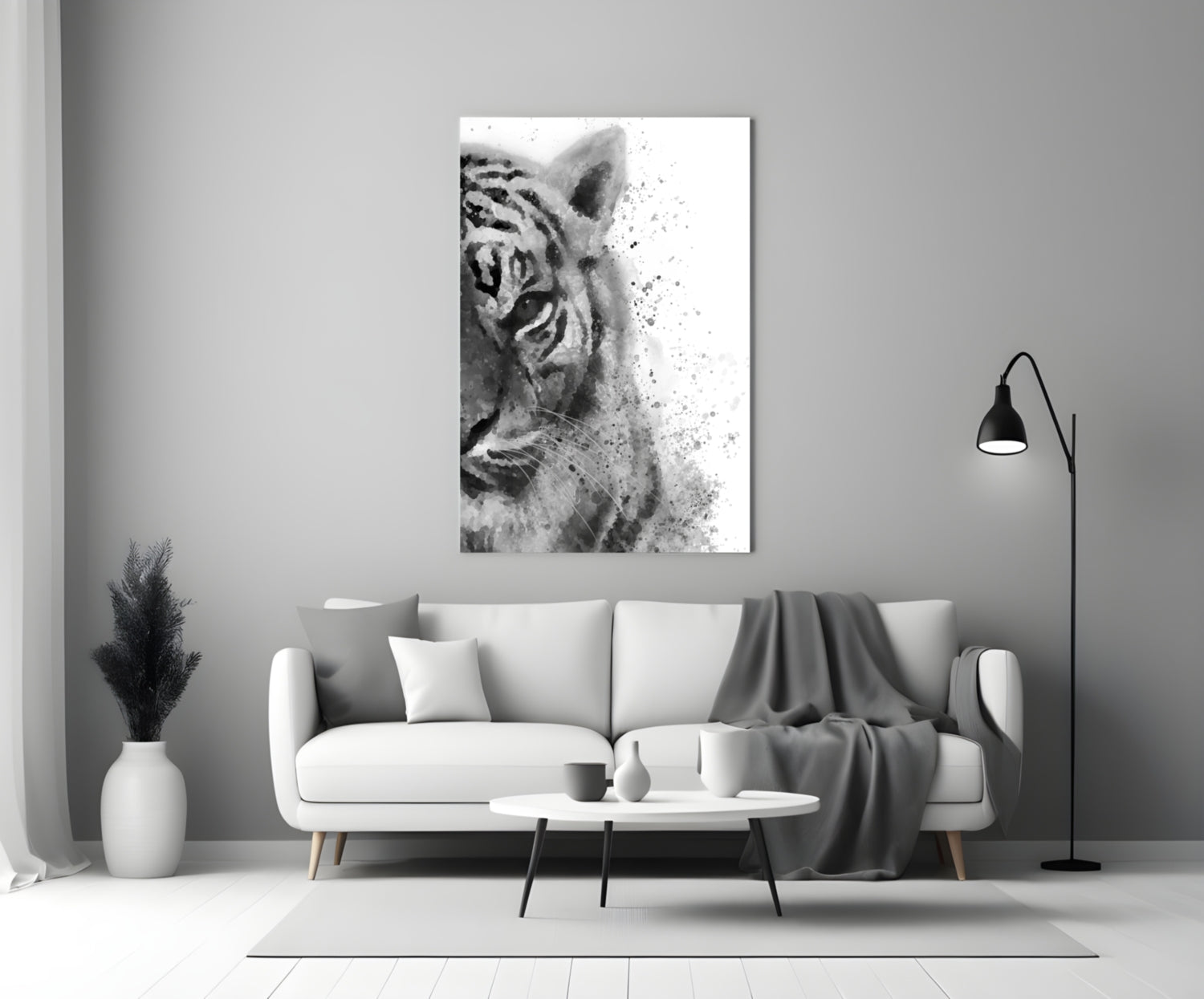 Tiger Glass Wall Art.
