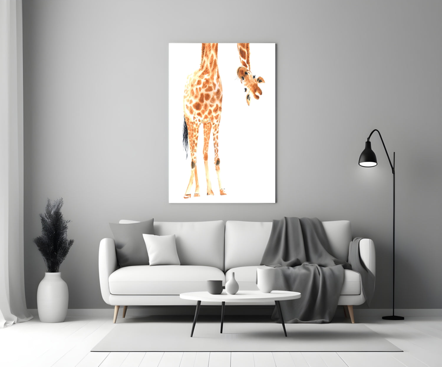 Giraffe Glass Wall Art.