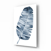 Leaf glass wall art displayed above a console in a designer interior