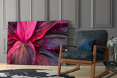 Leaf glass print enhancing a hallway with statement focal point