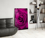 Rose panel adding boudoir energy to a dressing area