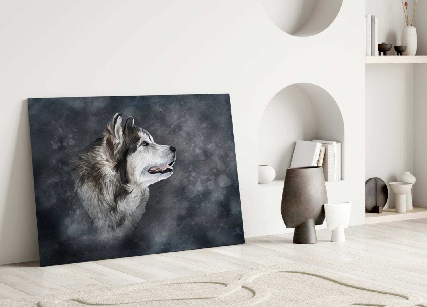 Wolf Glass Wall Art.