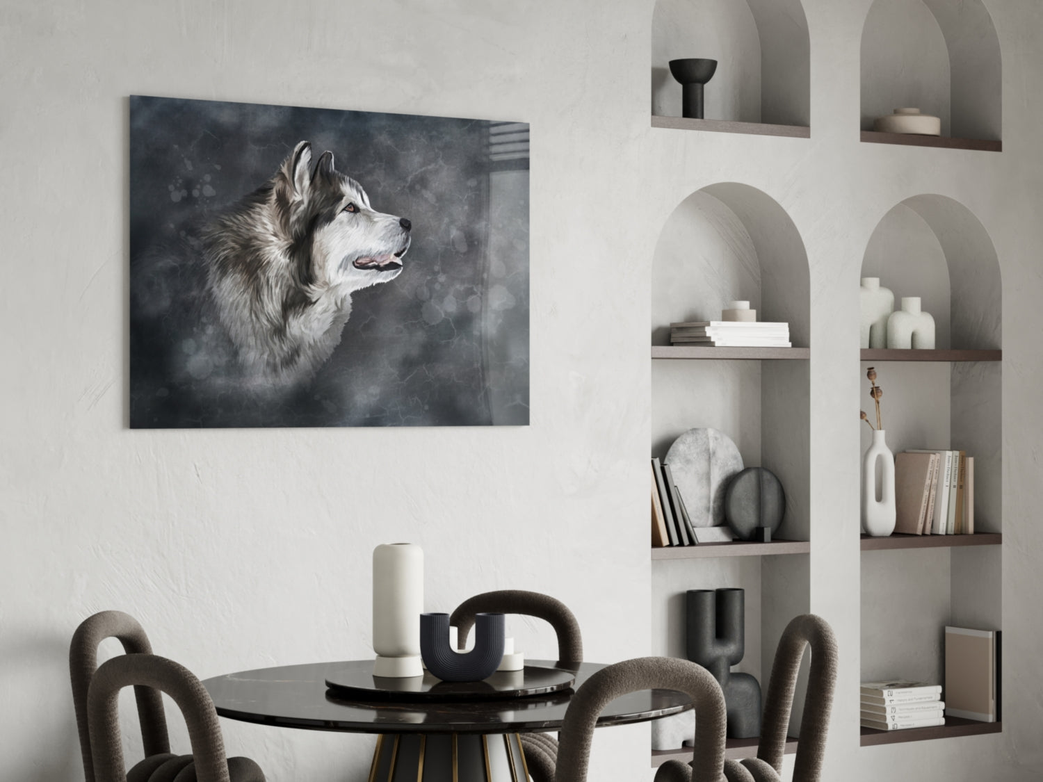 Wolf Glass Wall Art.