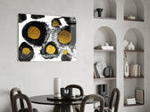 Abstract Colors Glass Wall Art in contemporary home office decor