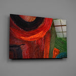 Abstract glass wall art – premium glossy glass panel for modern home decor