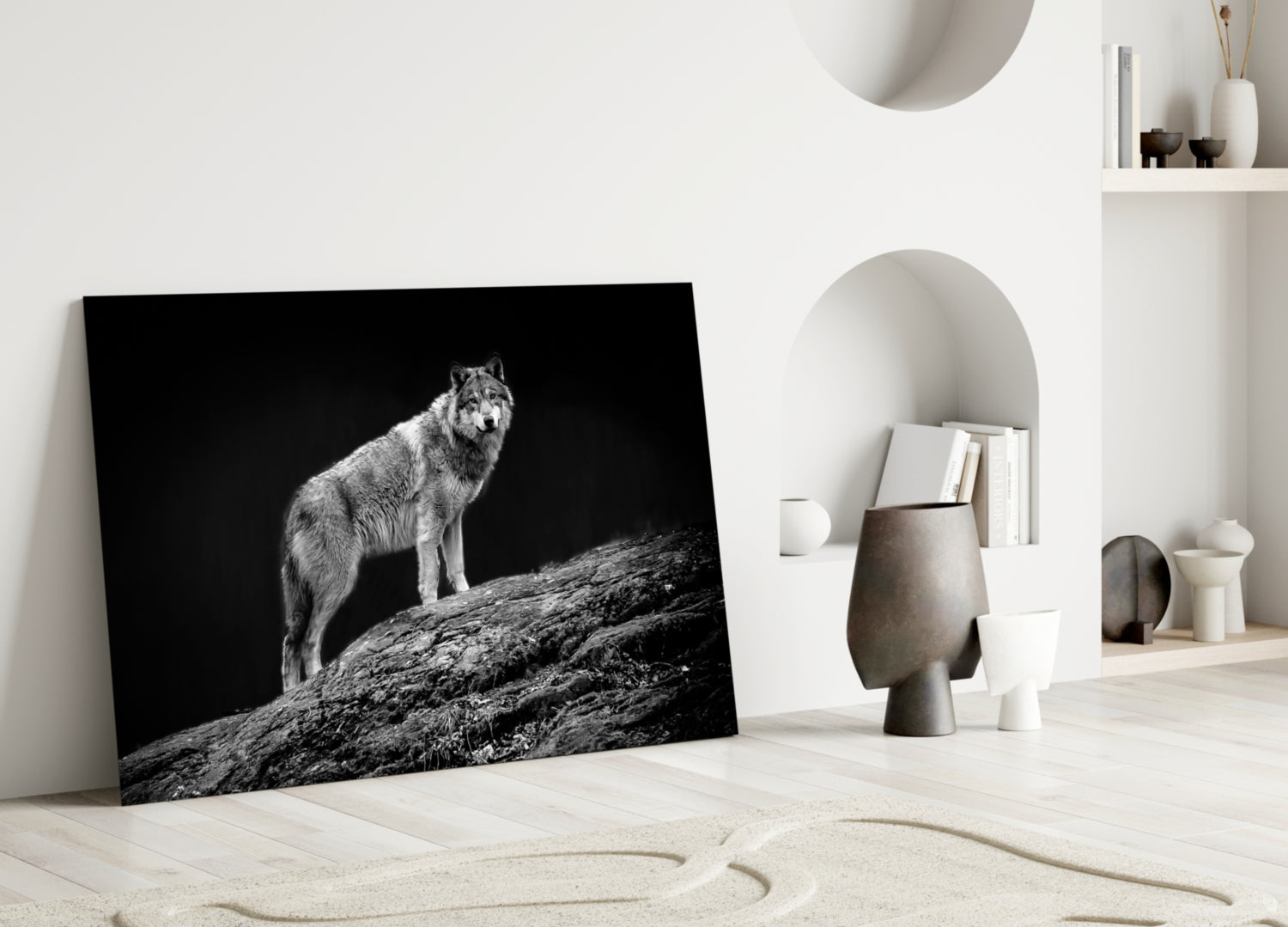 Wolf Glass Wall Art.