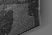 Wolf artwork anchoring a library with monochrome palette
