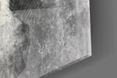 Wolf artwork anchoring a naturalist-themed wall in moody palette