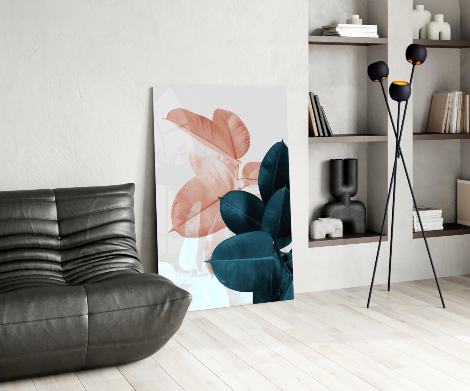 Leaves Glass Wall Art.