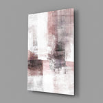 Mauve color field panel bringing warm neutrals to a contemporary living space