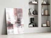 Abstract glass print enhancing a reading nook with contemplative quiet