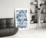 Lines panel adding marine accent to a bathroom