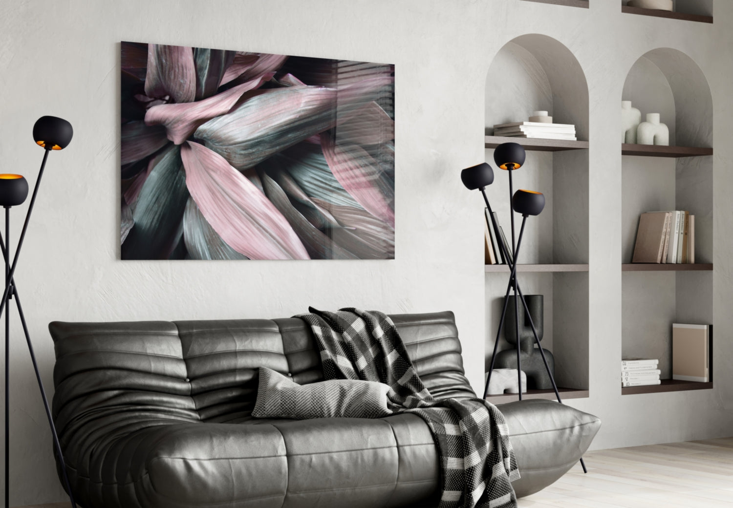 Leaves Glass Wall Art.