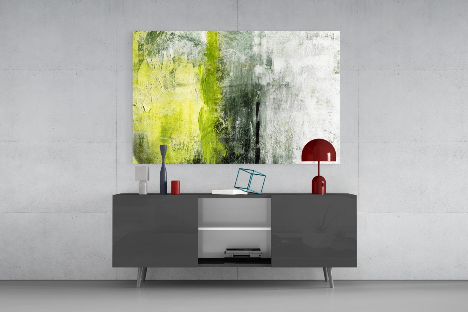 Abstract Glass Wall Art.