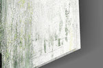Abstract artwork anchoring a contemporary wall in bright palette