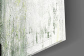 Abstract artwork anchoring a contemporary wall in bright palette