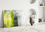 Close-up detail of lime pigment meeting cream and black weathered field