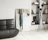 Abstract panel adding focused pulse to a home office