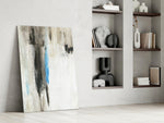 Abstract glass print enhancing a study with minimalist taste