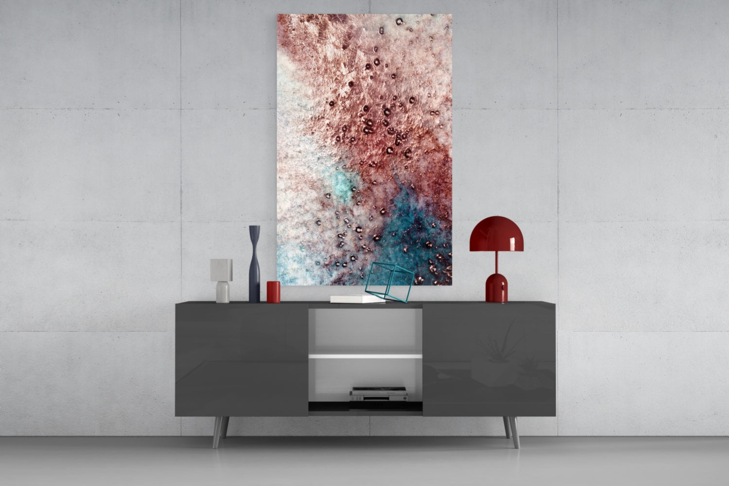 Abstract Glass Wall Art.