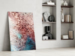 Abstract glass print enhancing a lounge with couture taste