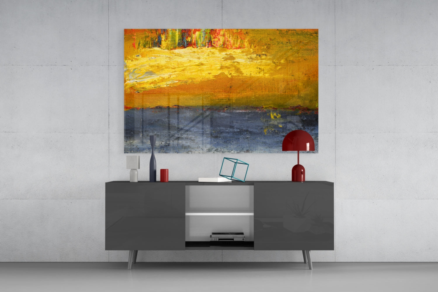 Abstract Glass Wall Art.