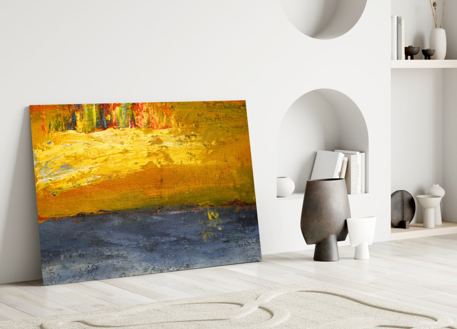 Abstract Glass Wall Art.