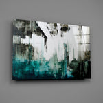 Teal-and-charcoal panel bringing executive presence to a contemporary living space