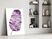 Leaf glass print enhancing a hallway with feminine grace