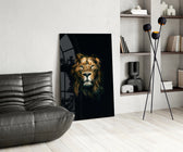 Lion panel adding regal taste to a living room