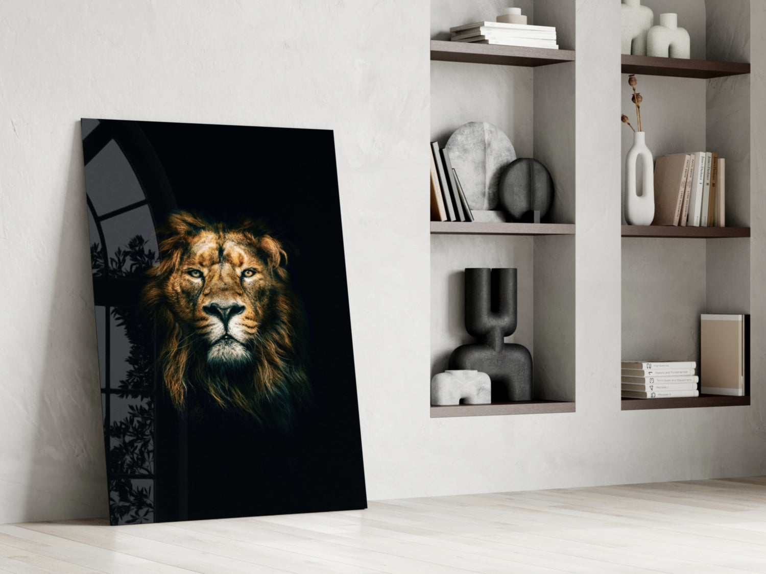 Lion Glass Wall Art.
