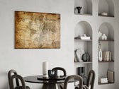 World Map panel adding cartographic pulse to an office