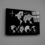 White sketched-map panel bringing explorer presence to a contemporary living space
