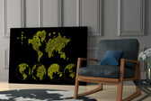 Continents glass print enhancing a hallway with cheerful pulse